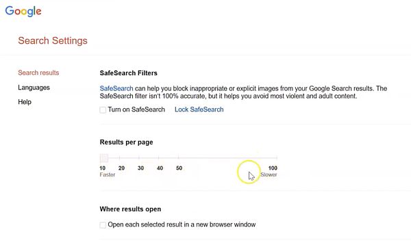 How to Increase Number of Search Results Per Page on Google